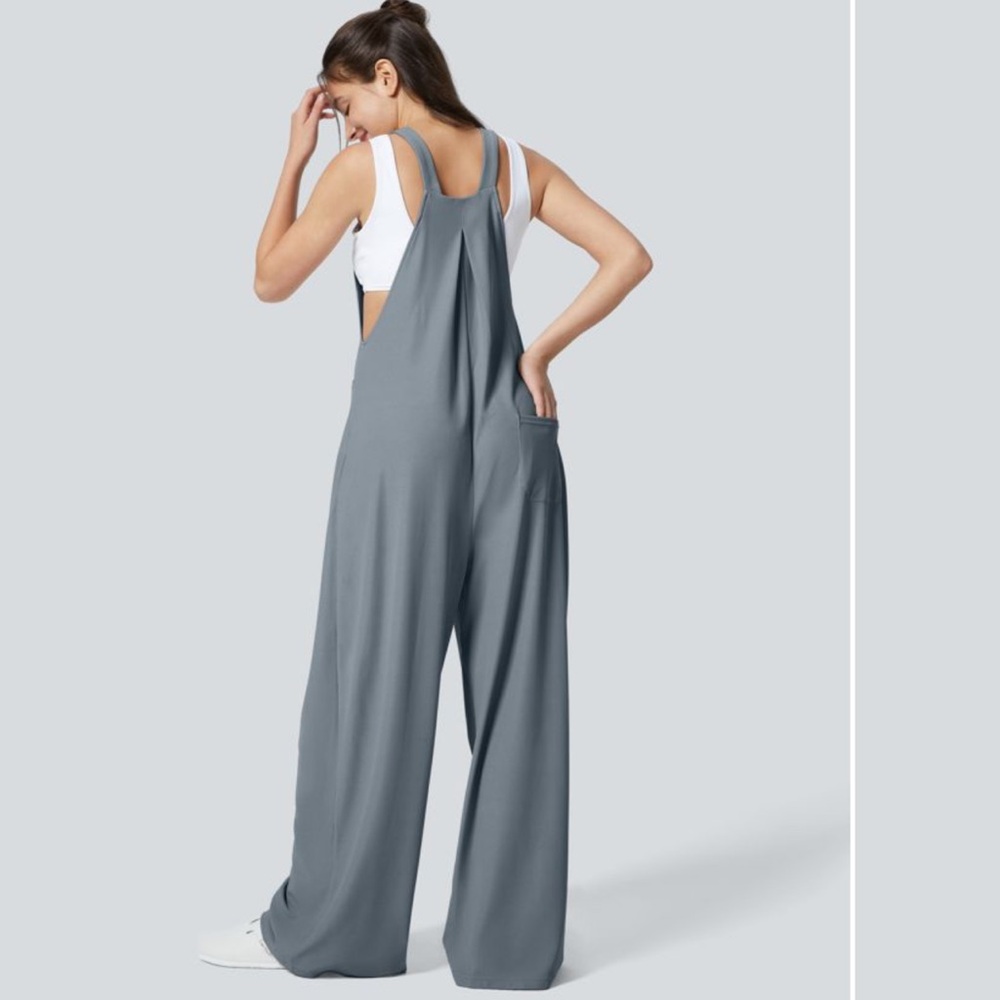 Halara Gray Adjustable Strap Button Multiple Pock… - image 6